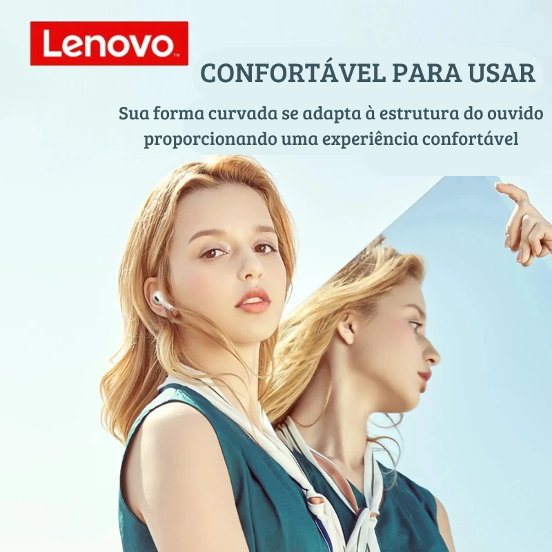 Fones de ouvido bluetooth - Lenovo Original